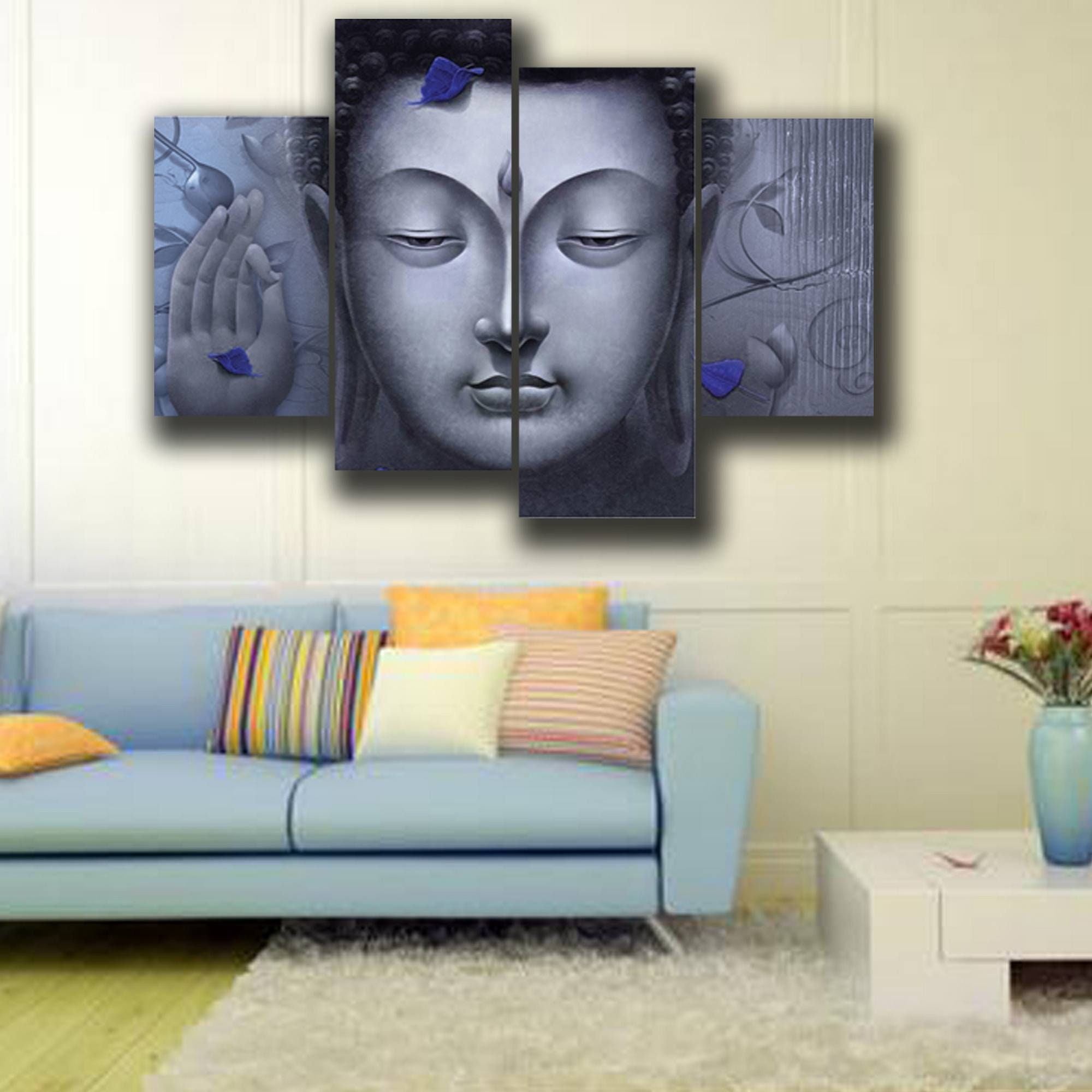 Buddha Large Wall Art Buddha Painting Canvas Wall Art Etsy