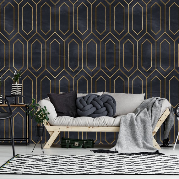 Gold Peel And Stick Wallpaper / Removable Wallpaper Peel And Stick