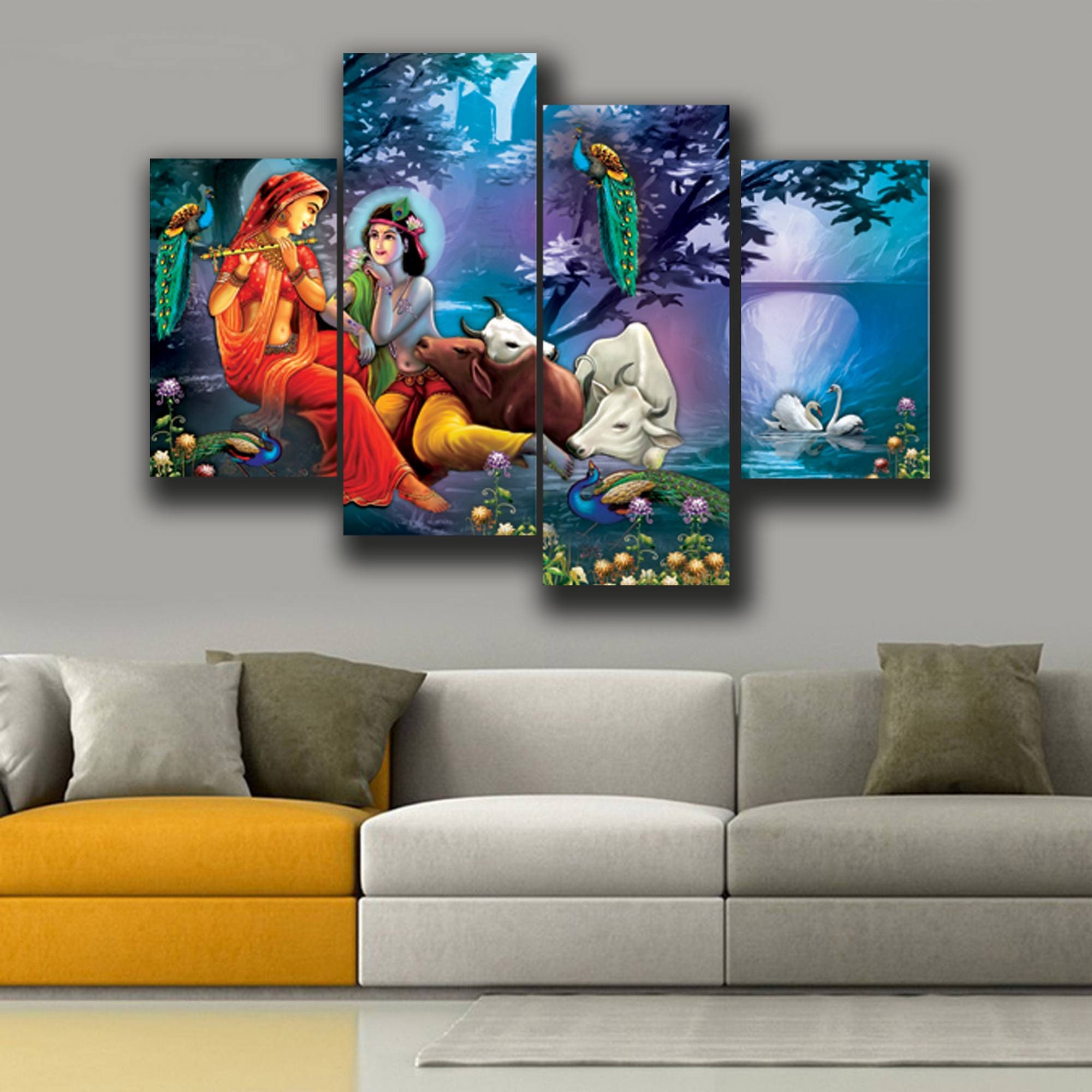 Radha Krishna canvas wall art Radha Krishna Canvas oil Etsy