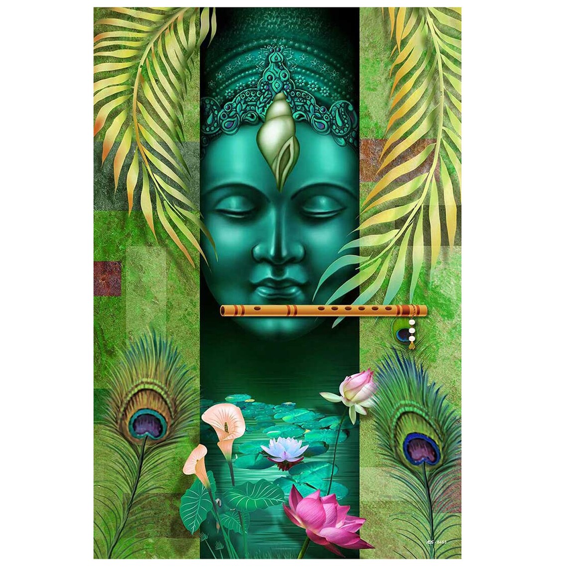 Buy Green Buddha Wall Art Canvas Painting Buddha Home Decor Etsy