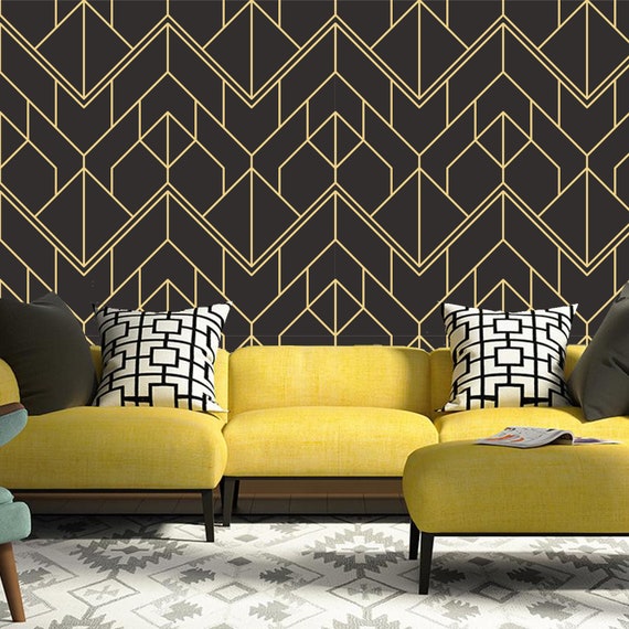 Black Gold Wallpaper Mural Watercolor Non Metallic Peel and Stick Removable Self Adhesive Wall Paper Traditional Wallpaper Non woven