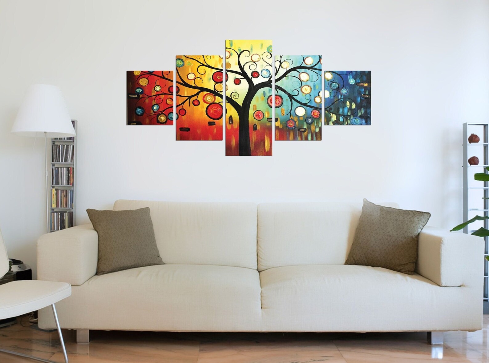 Abstract Wall Art Tree of Life Canvas Wall Decor Digital Etsy