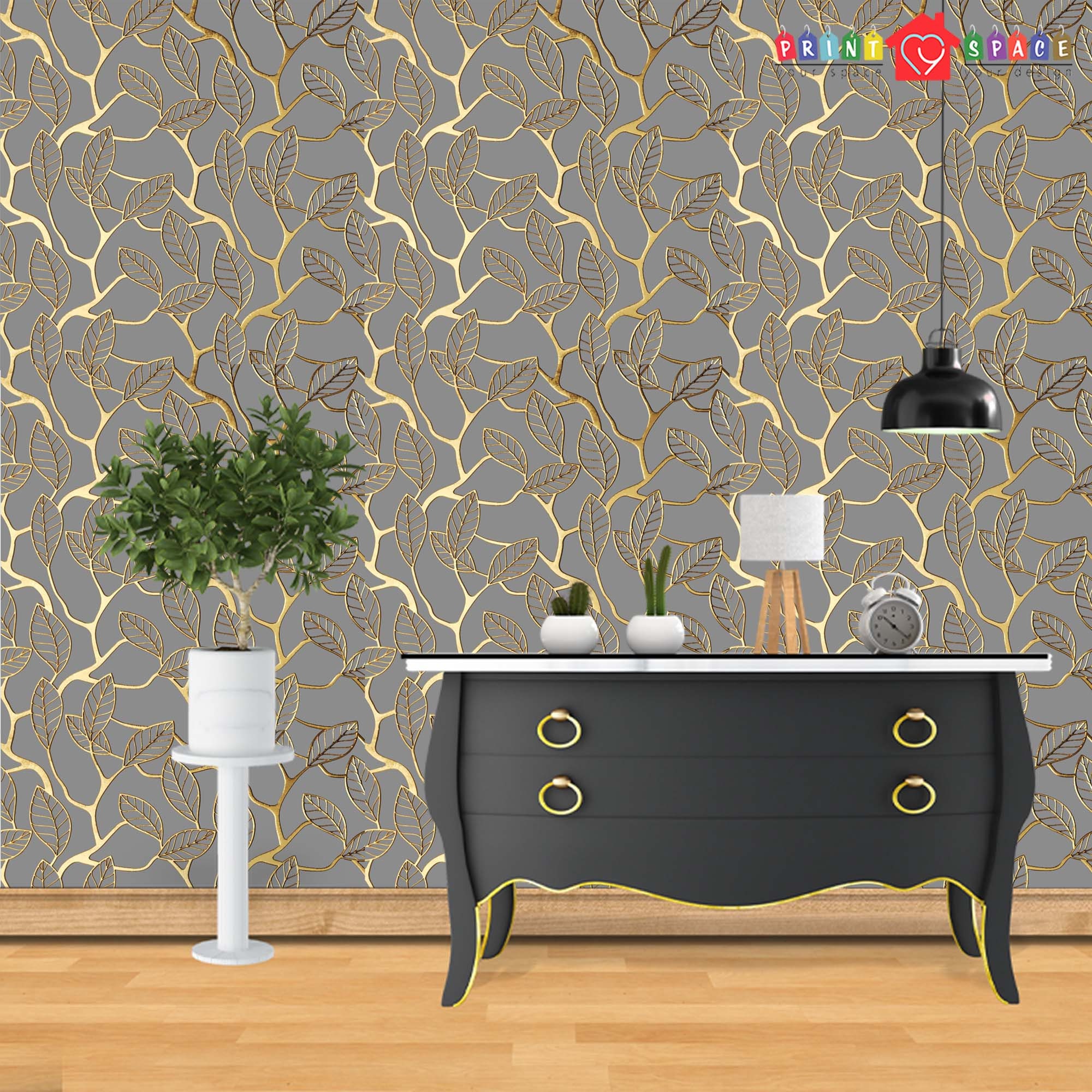 Vintage Gold and Gray Lattice Wallpaper Traditional Non woven Etsy