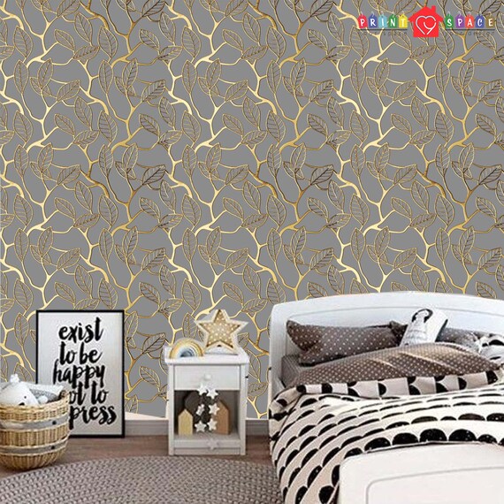 Vintage Gold and Gray Lattice Wallpaper Traditional Non Woven | Etsy