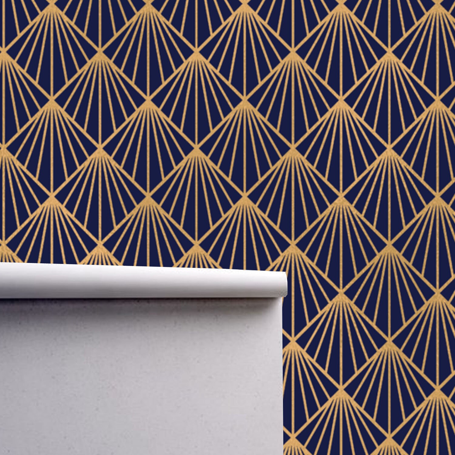 Yellow Art Deco Wallpaper