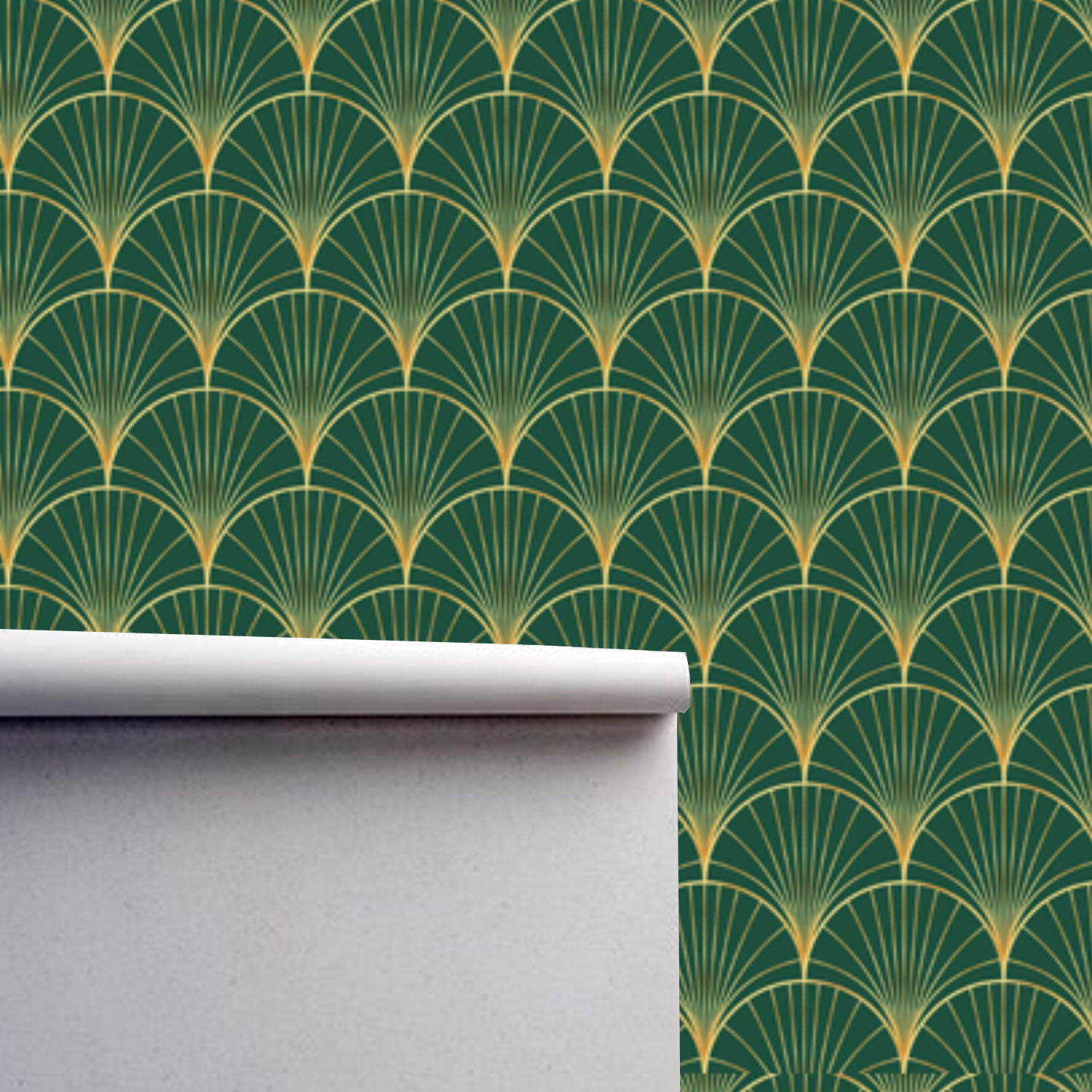Albums 100+ Images green and gold art deco wallpaper Completed