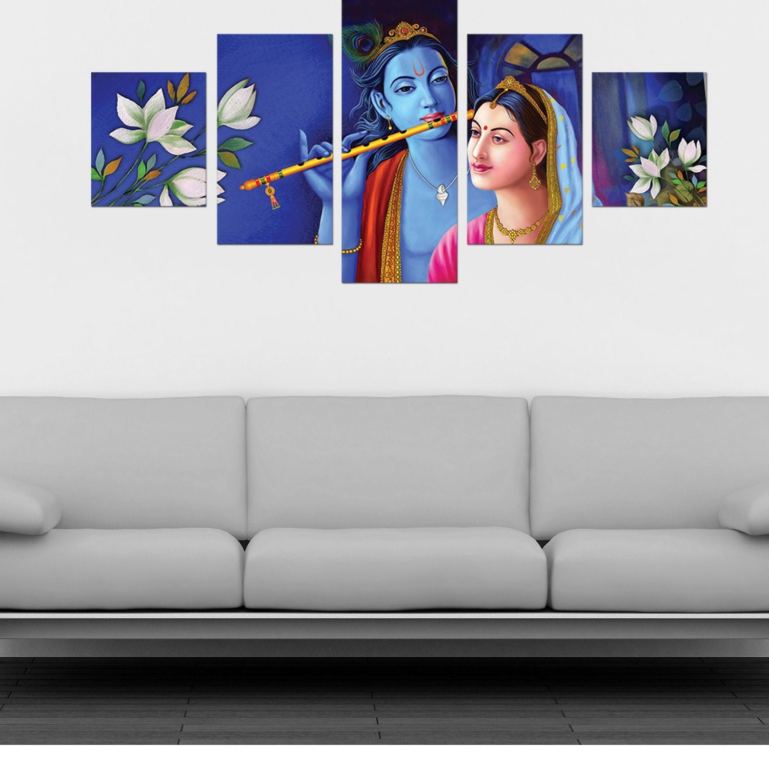 Lord Radha Krishna Print Art, Lord Radha Krishna Wall Art, Radha