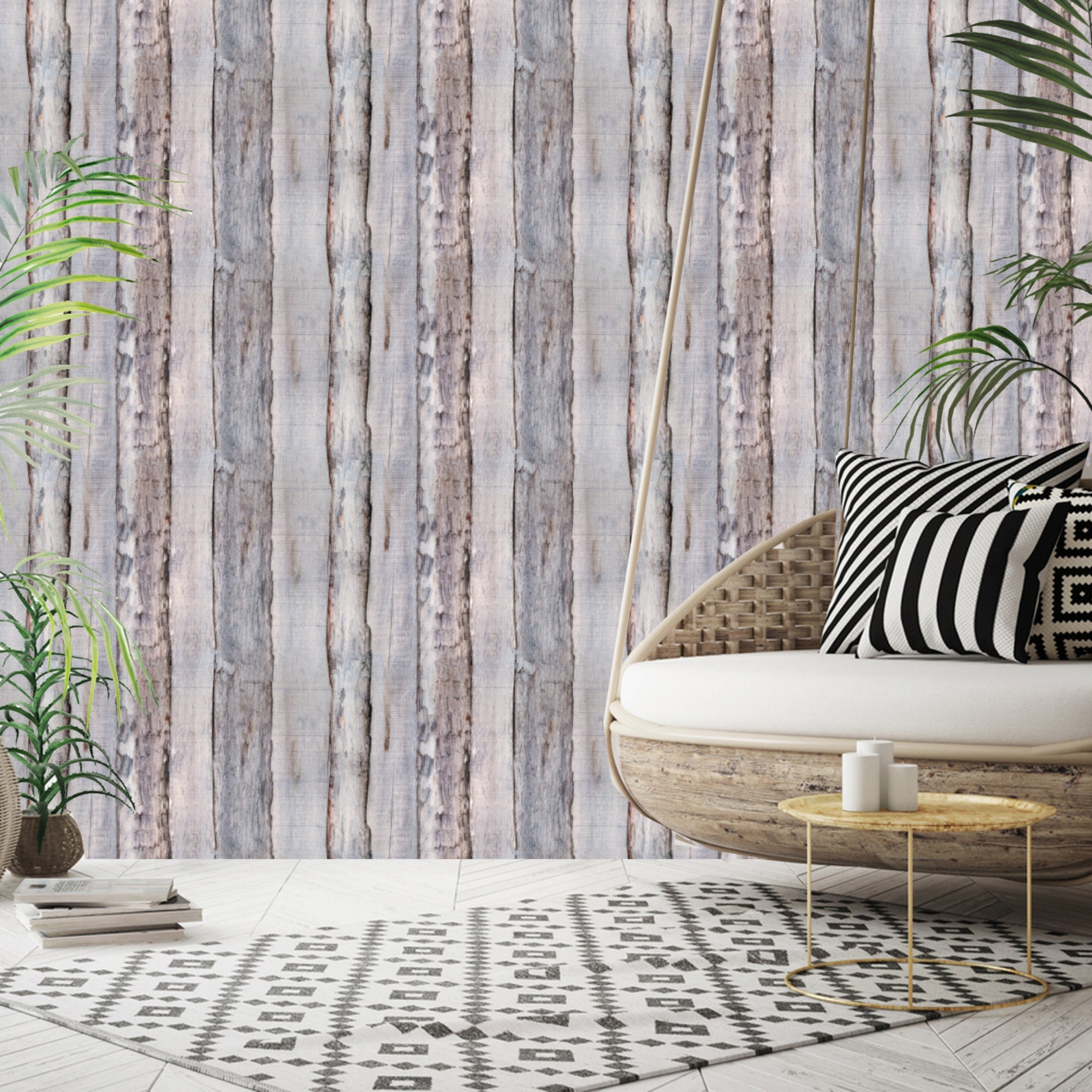 Aged Old Planks Removable Wood Wallpaper Traditional Non Etsy