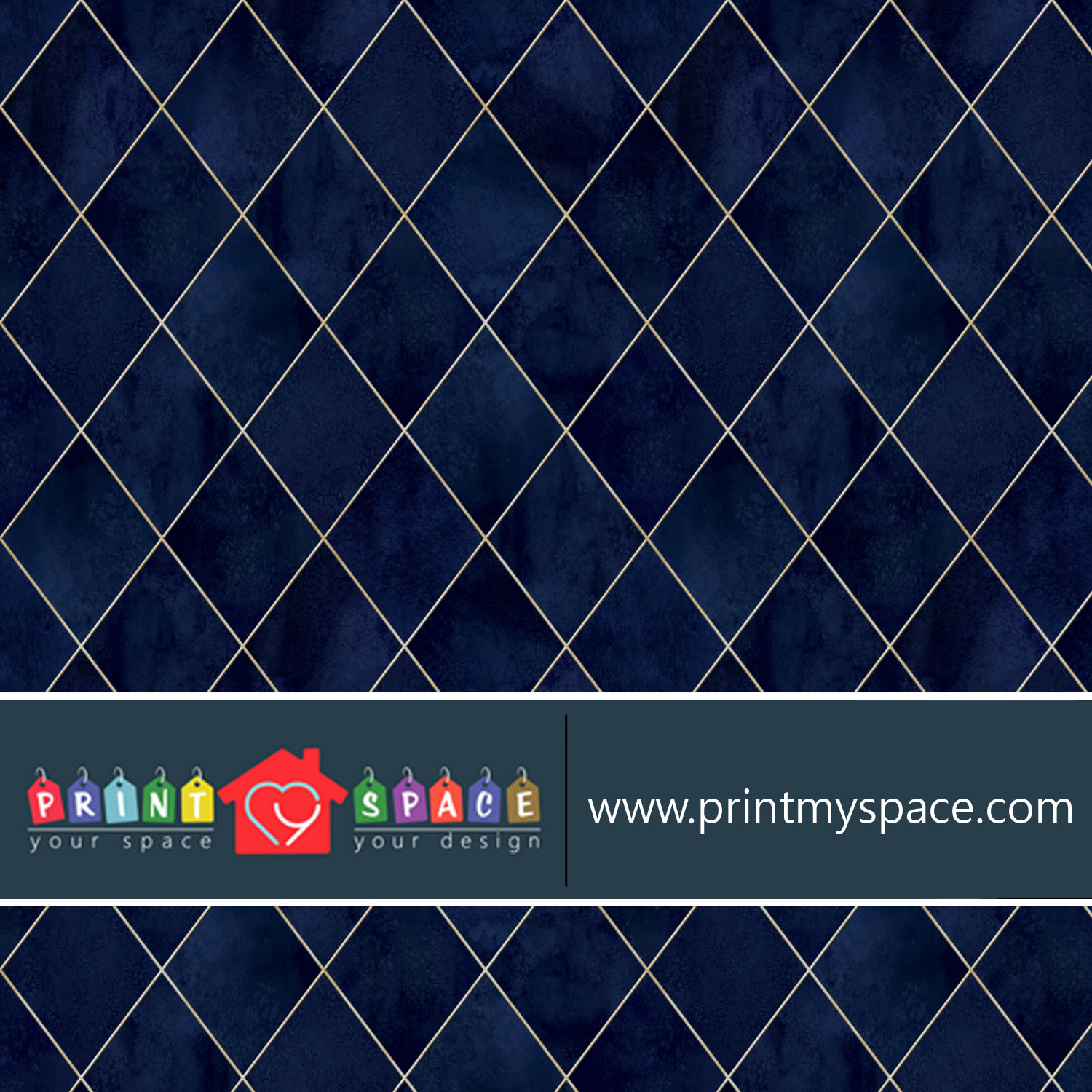 Geometric Art Deco Dark Blue Wallpaper Monochrome Embossed Etsy