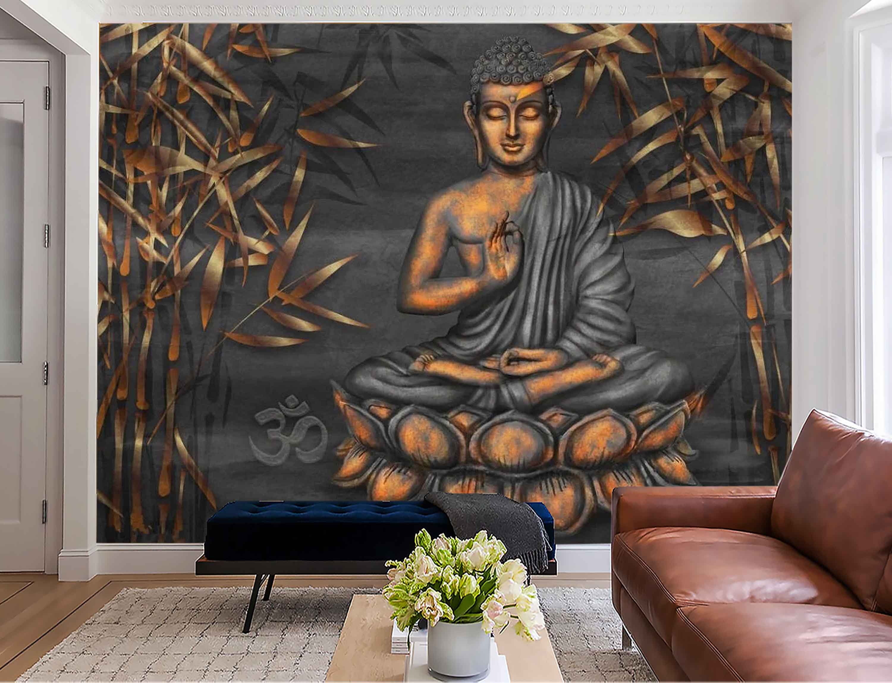 Golden Buddha 2174 Wallpaper Mural Self Adhesive Peel and - Etsy