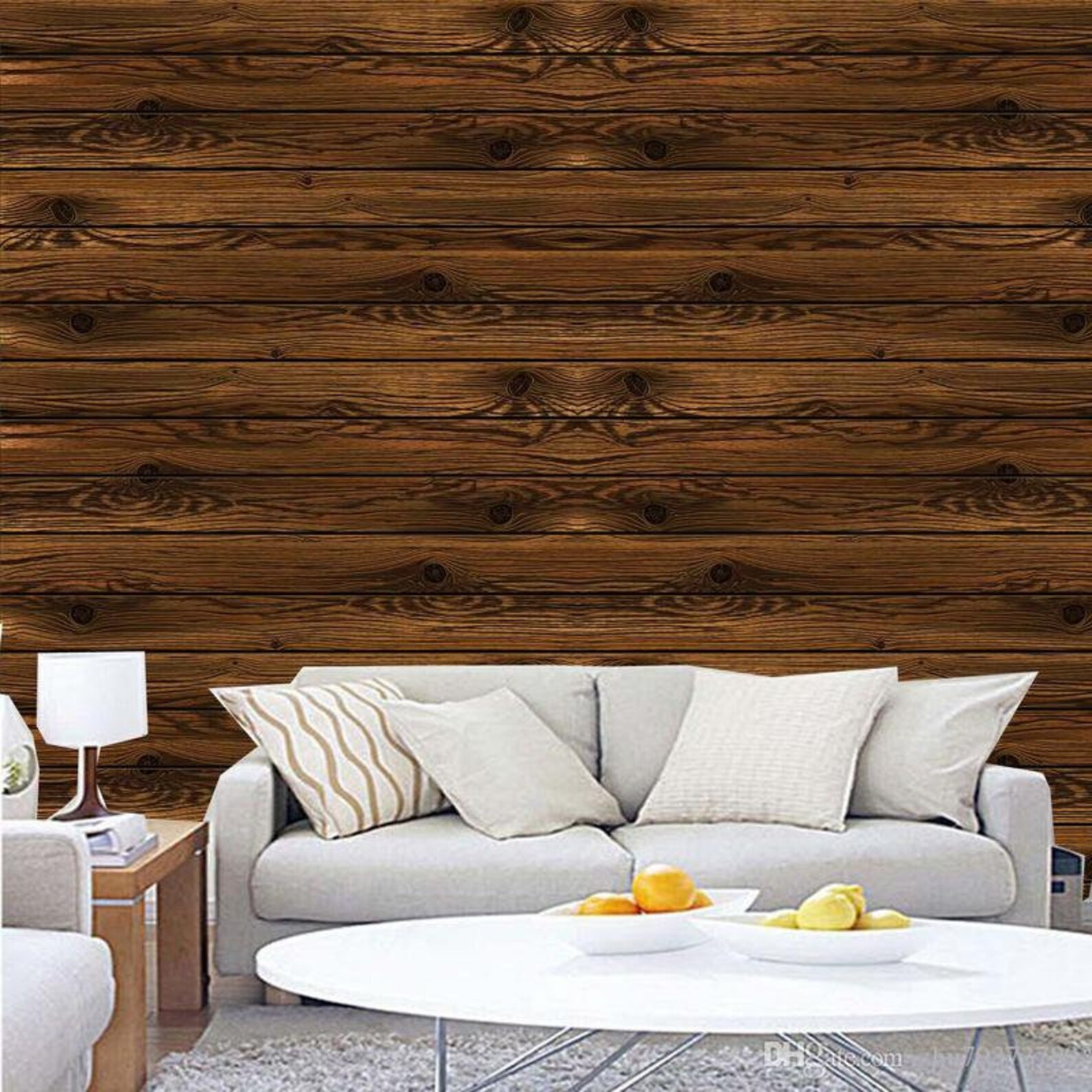 Brown Wood Planks Shiplap Wallpaper Traditional Non woven or Etsy