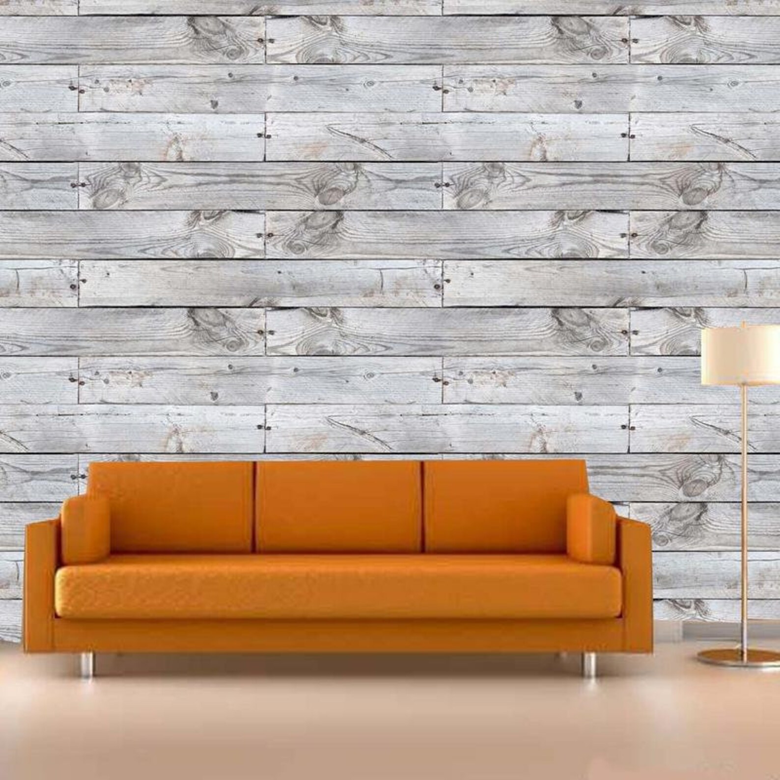 Gray Vintage Barnwood Shiplap Wallpaper Traditional Non woven Etsy
