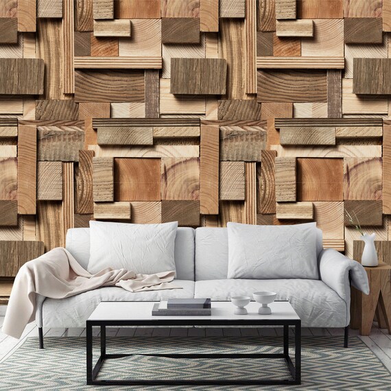Printmyspace Removable 3d Wood Wallpaper Mural With Old Planks Wall Panel Covering Art Decor