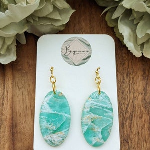 I&#39;m a Derry Girl - Handmade Marbled Polymer Clay Earrings