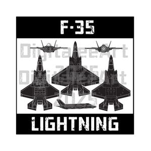 F-35 Lightning II Illustrations - Digital Download
