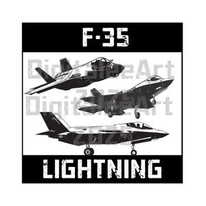 F-35 Lightning II Illustrations - Digital Download
