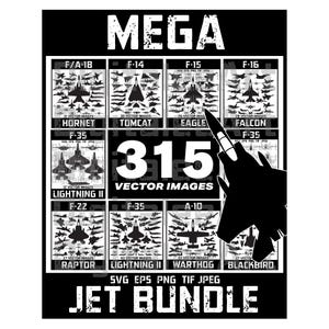 Mega Jet Bundle SVG – Military Aviation Vector Art (Digital Download)