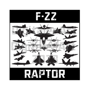 F-22 Raptor Clipart - Instant Download