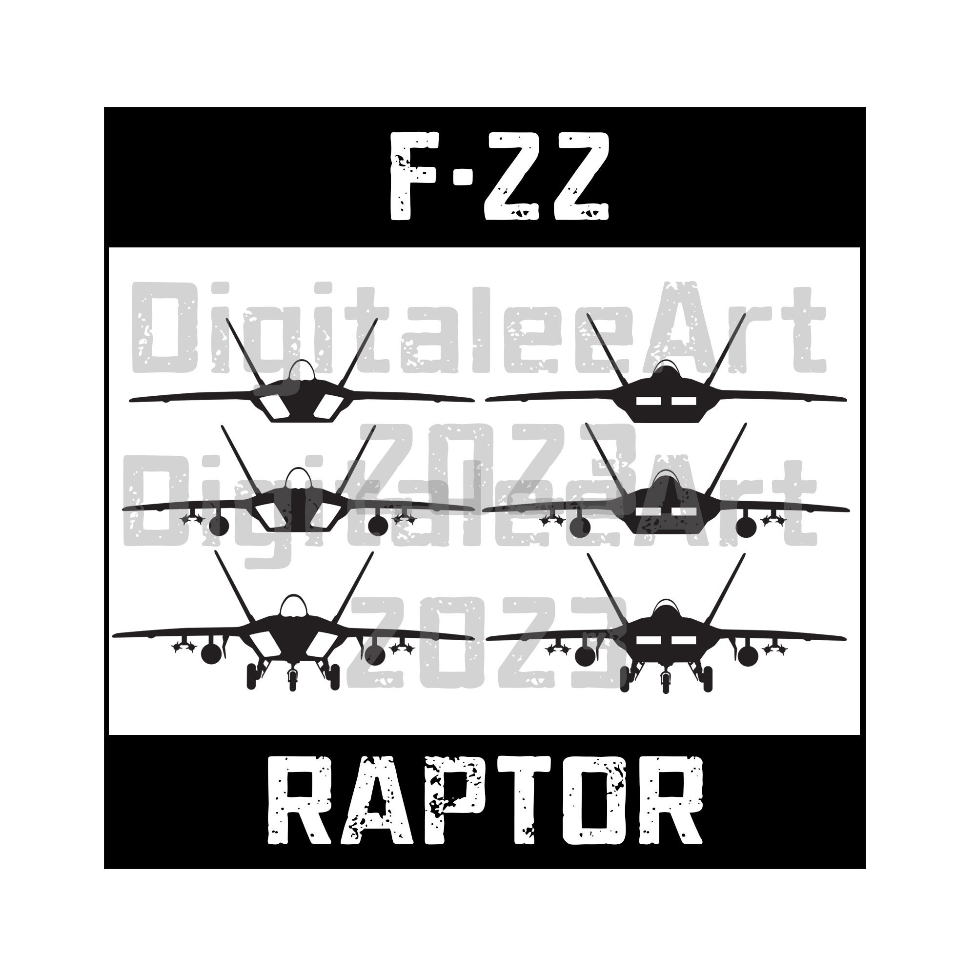 F-22 Raptor Clipart - Instant Download - Etsy Australia