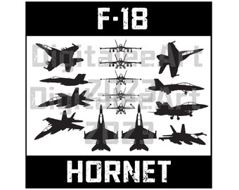 F-18 Hornet Clipart - Instant Download