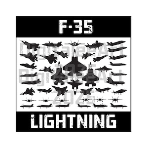 F-35 Lightning II Clipart - Digital Download