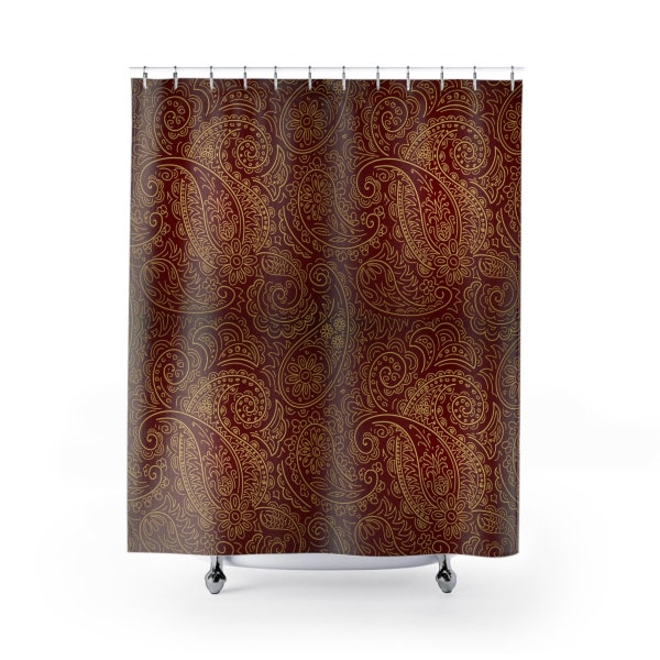 Rust Shower Curtain Etsy