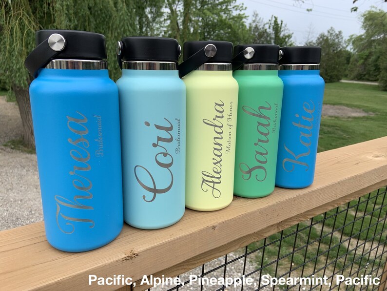 Personalized Hydro Flask 32oz Wide Mouth Laser Engraved Etsy