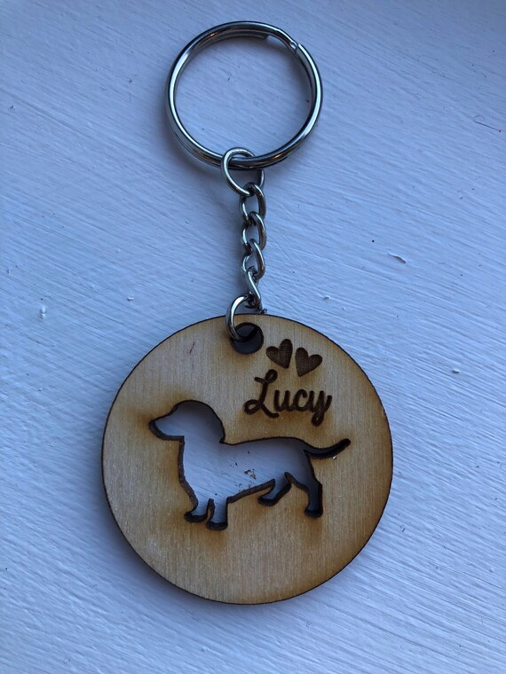 Custom Dog Keychain Weiner Dog Keychain 