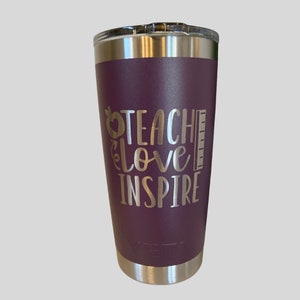 Teacher YETI, Personalized 20 oz YETI, EA, Secretary, Principle, Gift,  Best Teacher Ever, Custom Yeti