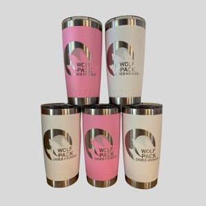 YETI, Personalized 20 oz YETI, Custom Stainless Steel YETI, Custom Logo Yeti, Bridesmaid, Groomsmen, Wedding Gift, Customize Yeti