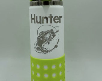 Personalized 20oz  HF Kids Bottle with Straw Lid, Laser Engraved, Gift, Custom Water Bottle, Kids Bottle, Engraving included.