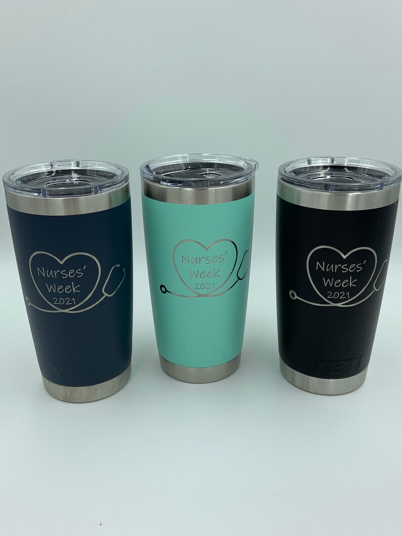 Nurse YETI Personalized 20 Oz YETI Custom Stainless Steel Etsy