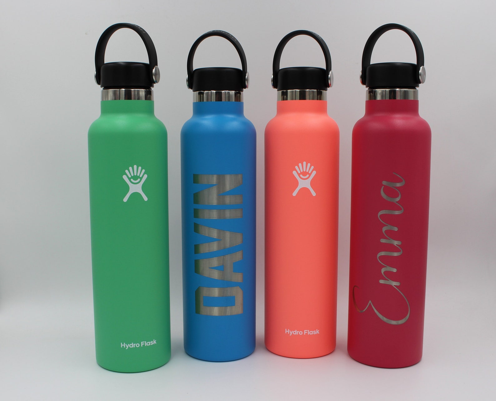 Personalized Hydro Flask 24oz Standard Mouth Laser Engraved Etsy
