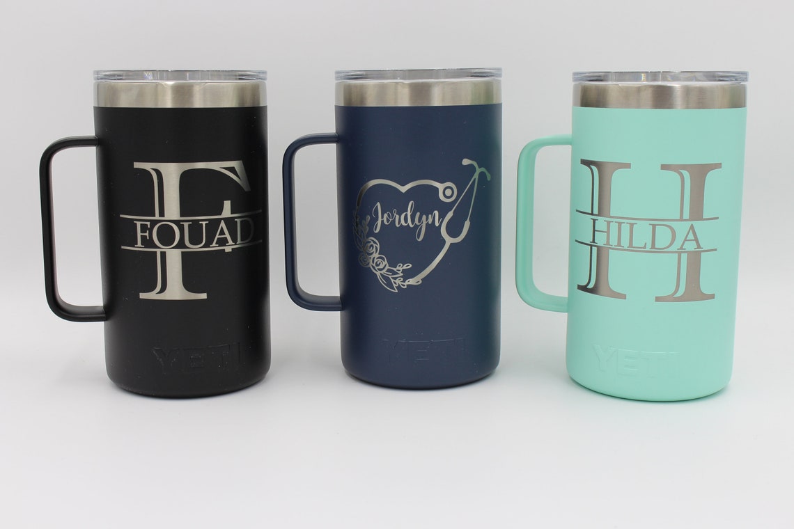 YETI Personalized YETI 24oz Rambler Mug YETI Mug Custom Etsy