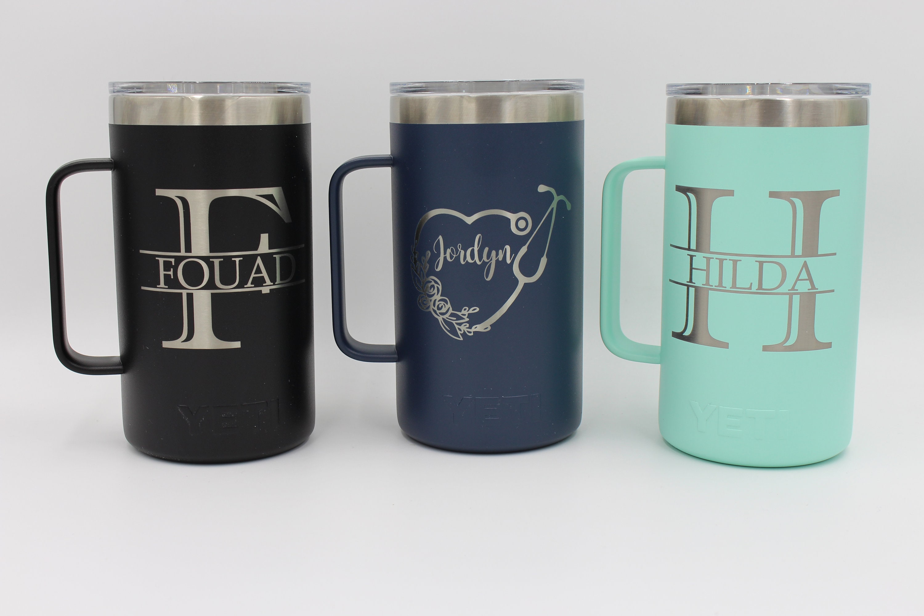 yeti mug silver