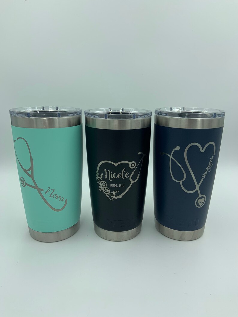 Nurse YETI Personalized 20 Oz YETI Custom Stainless Steel Etsy