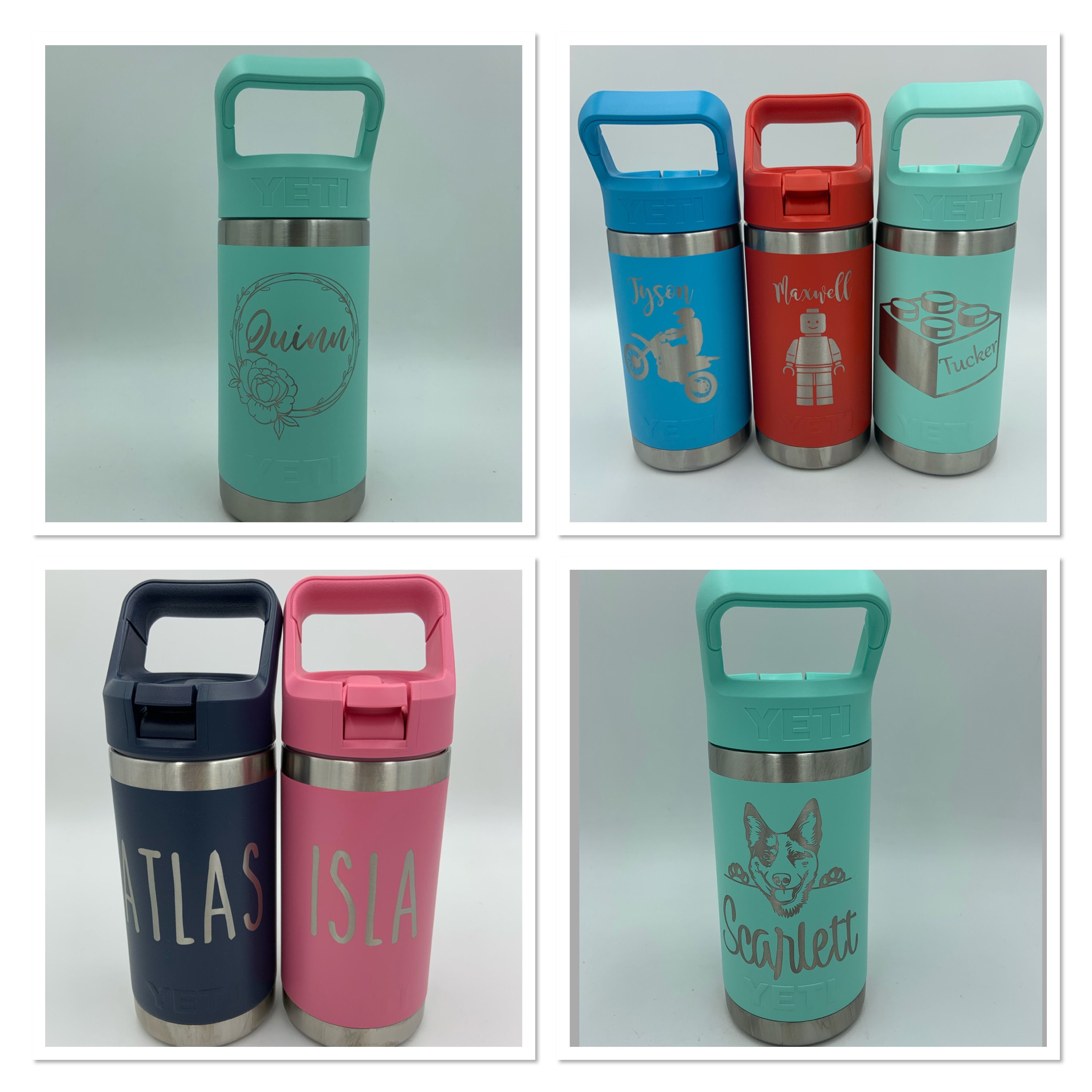 YETI, Rambler JR. 12oz Kids Bottle, Personalized, Custom Stainless St…