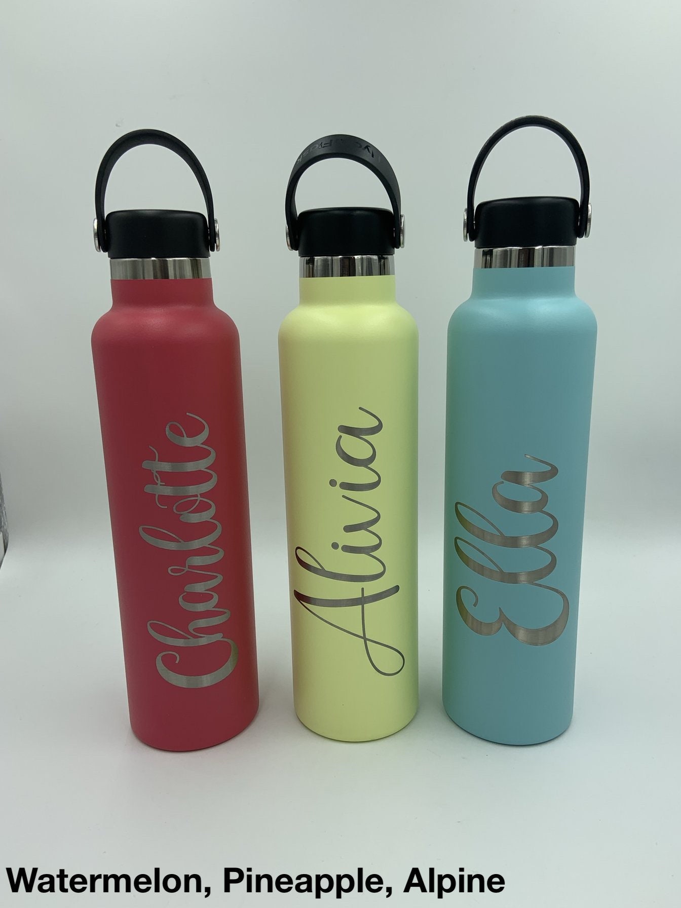 Personalized Hydro Flask 24oz Standard Mouth Laser Engraved Etsy Canada