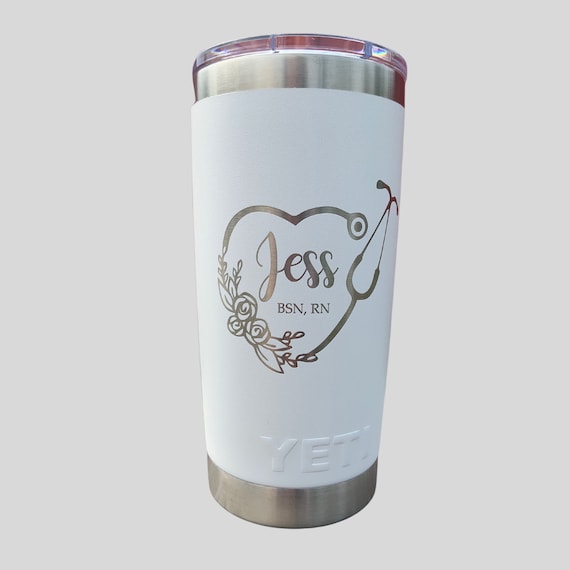 Nurse Gift Personalized Yeti Tumbler Laser Engraved Mug 20oz 30oz Custom  Stainless Steel Cup 