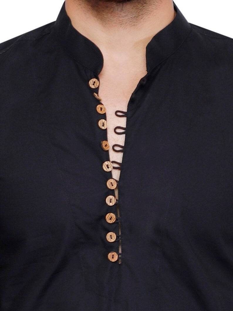 Indian Mens 100 Cotton Shirt Ethnic Loose Fit Tunic Wedding Etsy