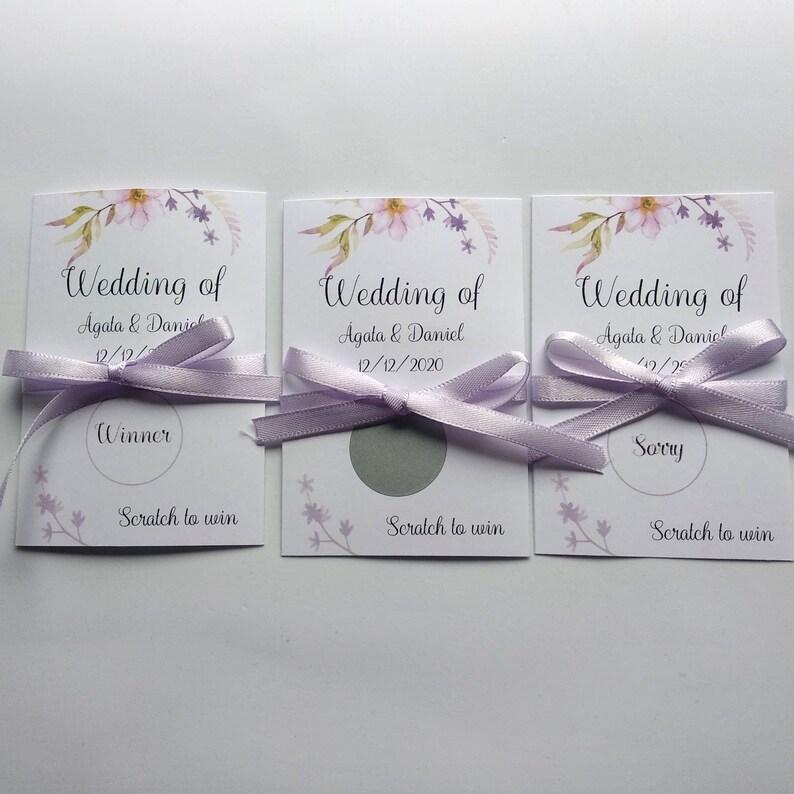 Scratch and win gift raffle among the guests scratch card Etsy