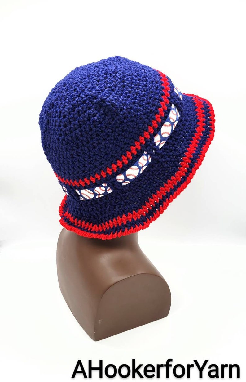 T. Navy Blue Baseball Bucket Hat Crochet Men's Sports Etsy