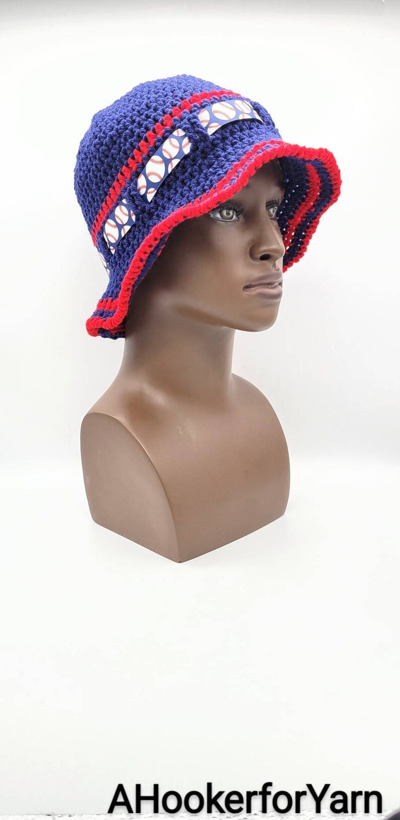 T. Navy Blue Baseball Bucket Hat Crochet Men's Sports Etsy