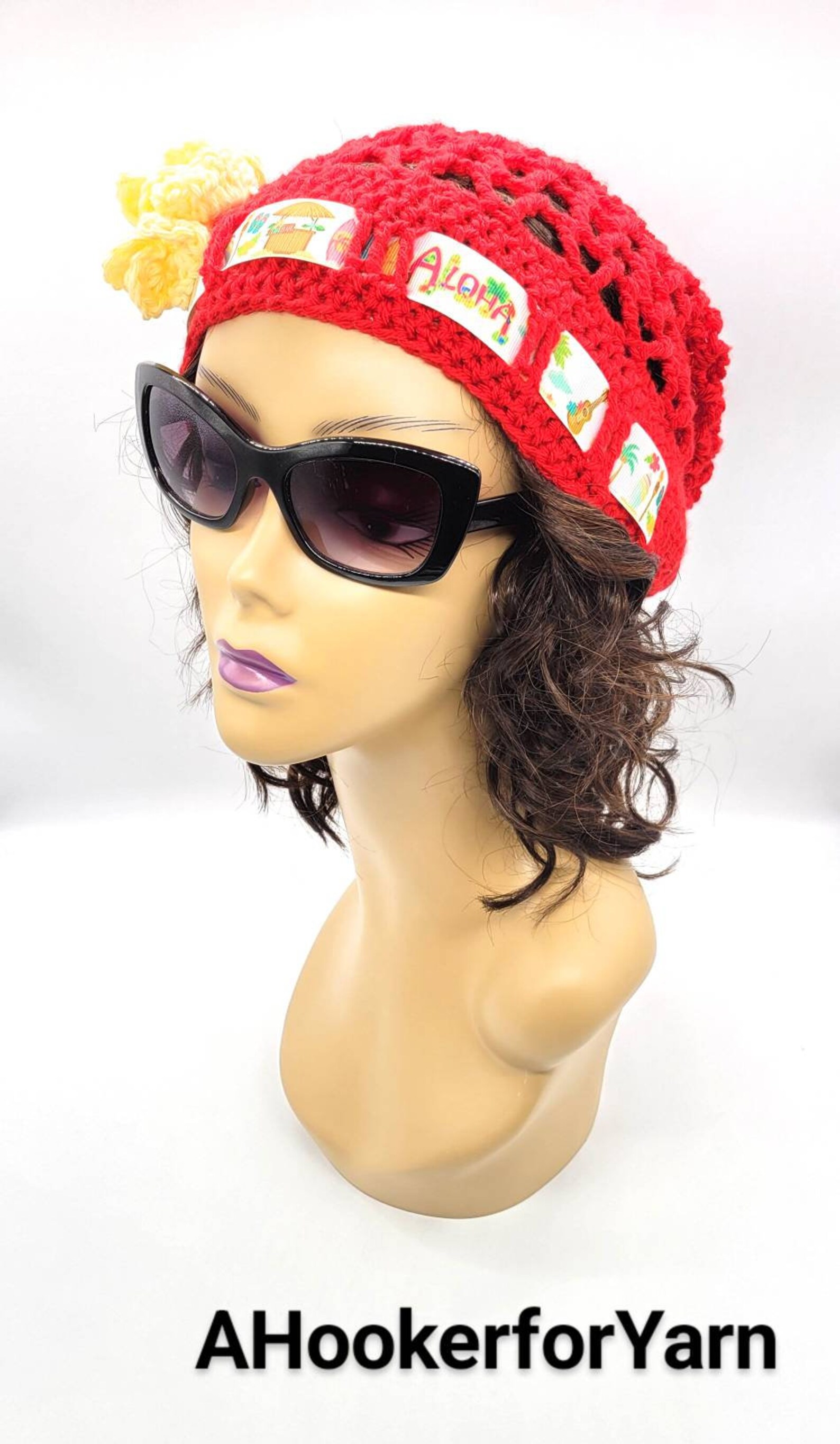 Red Summer Crochet Lace Hat Handmade Spring Caps Are Great Etsy