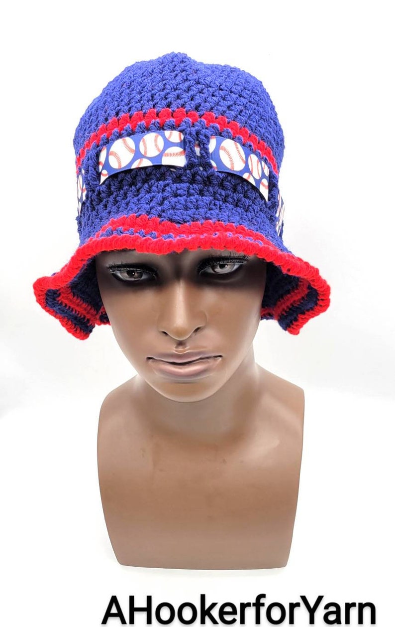 T. Navy Blue Baseball Bucket Hat Crochet Men's Sports Etsy