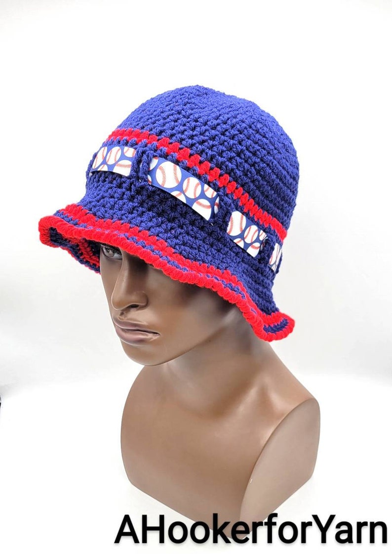 T. Navy Blue Baseball Bucket Hat Crochet Men's Sports Etsy