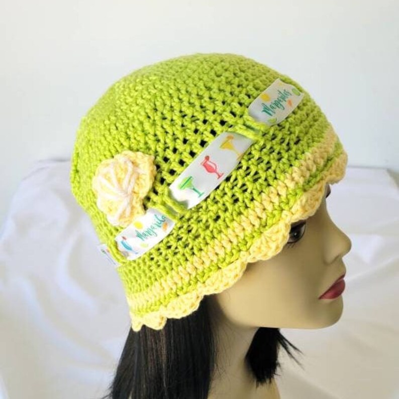 Lime Green Margarita Bucket Hat, Unique 21st Birthday Gift for Friend