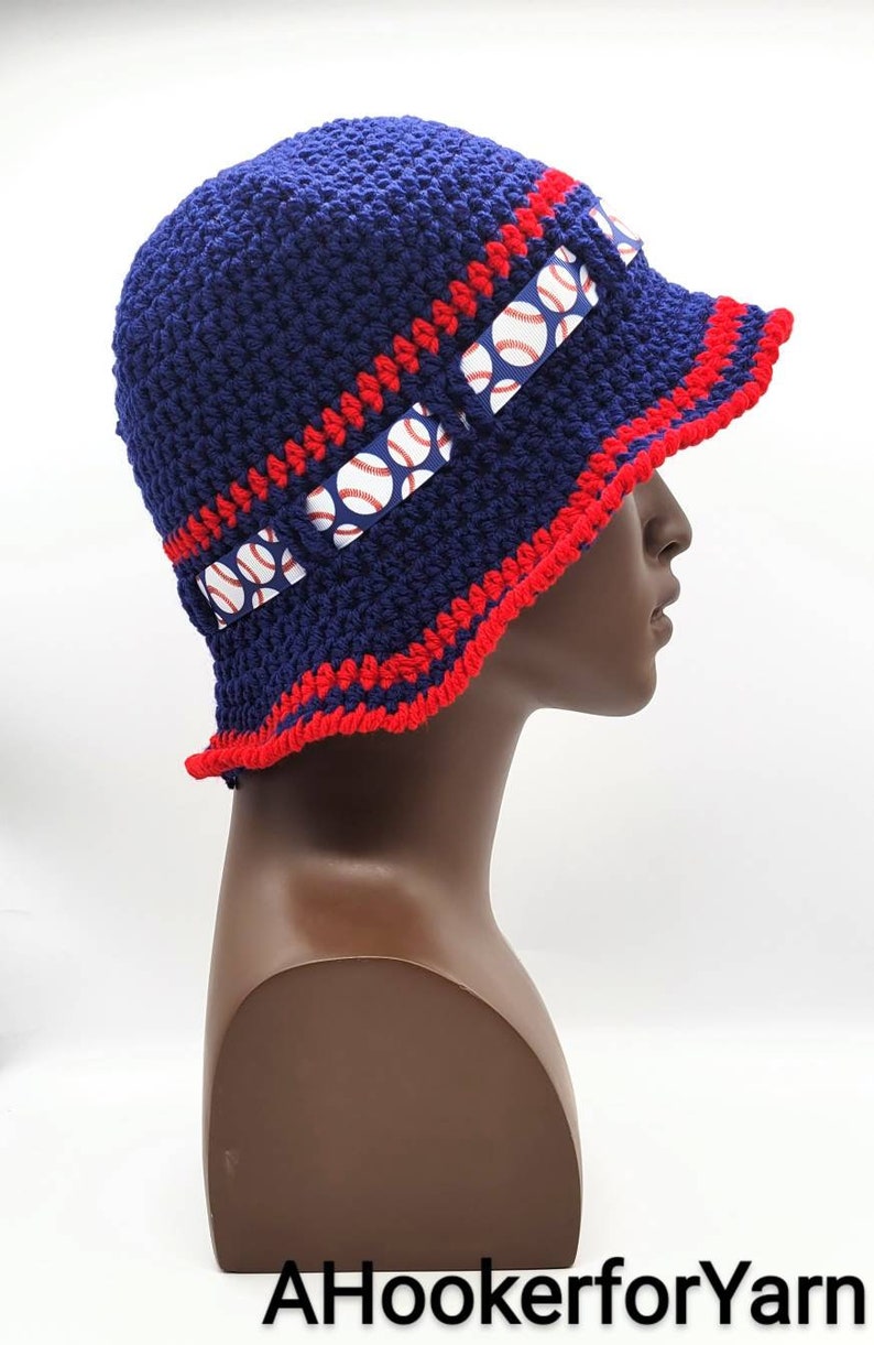 T. Navy Blue Baseball Bucket Hat Crochet Men's Sports Etsy