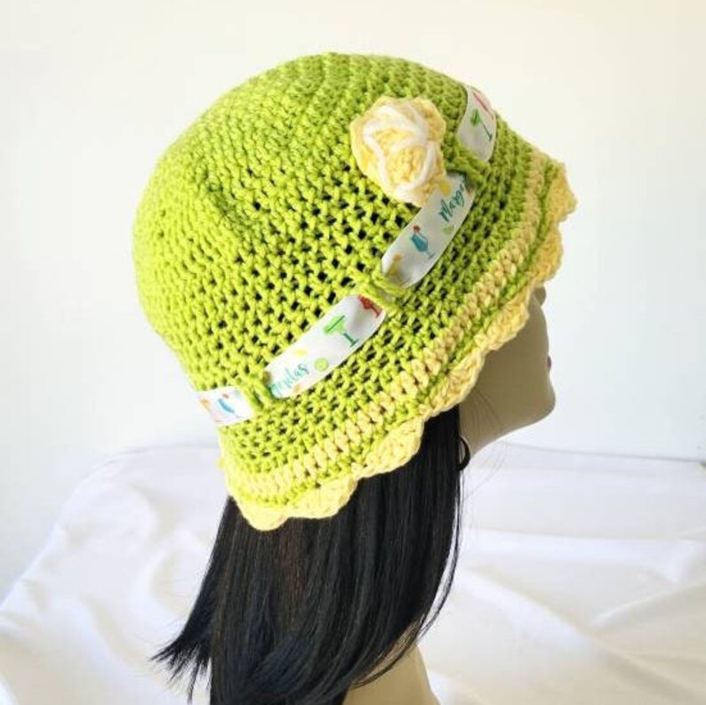 Lime Green Margarita Bucket Hat, Unique 21st Birthday Gift for Friend