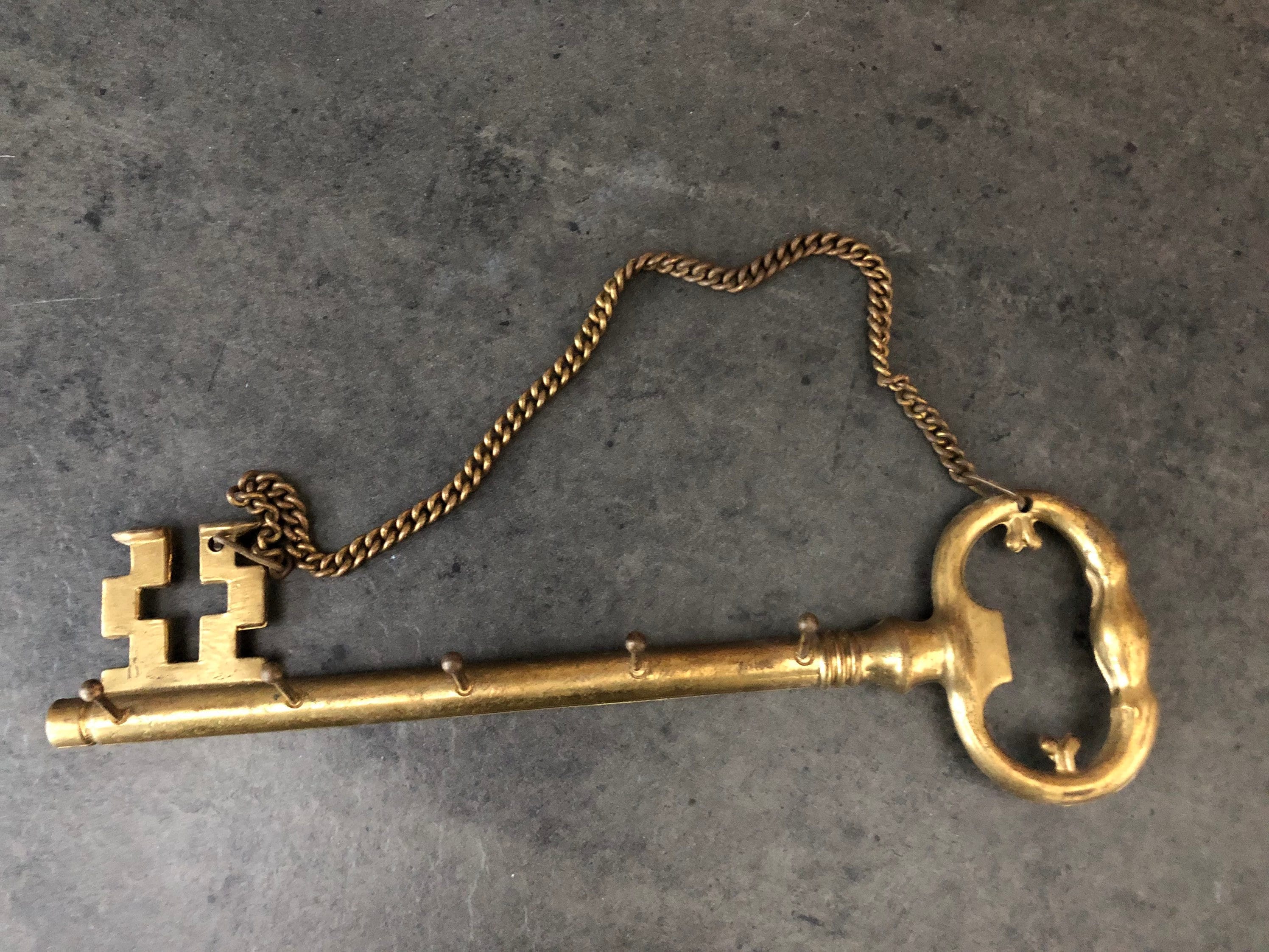 Brass Key Rack Key Etsy